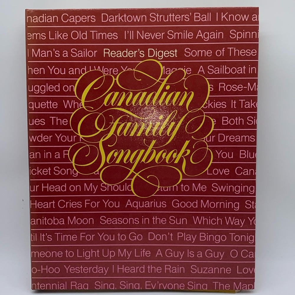 Canadian Family Songbook Reader’s Digest Hardcover 1978 Vintage Piano Music